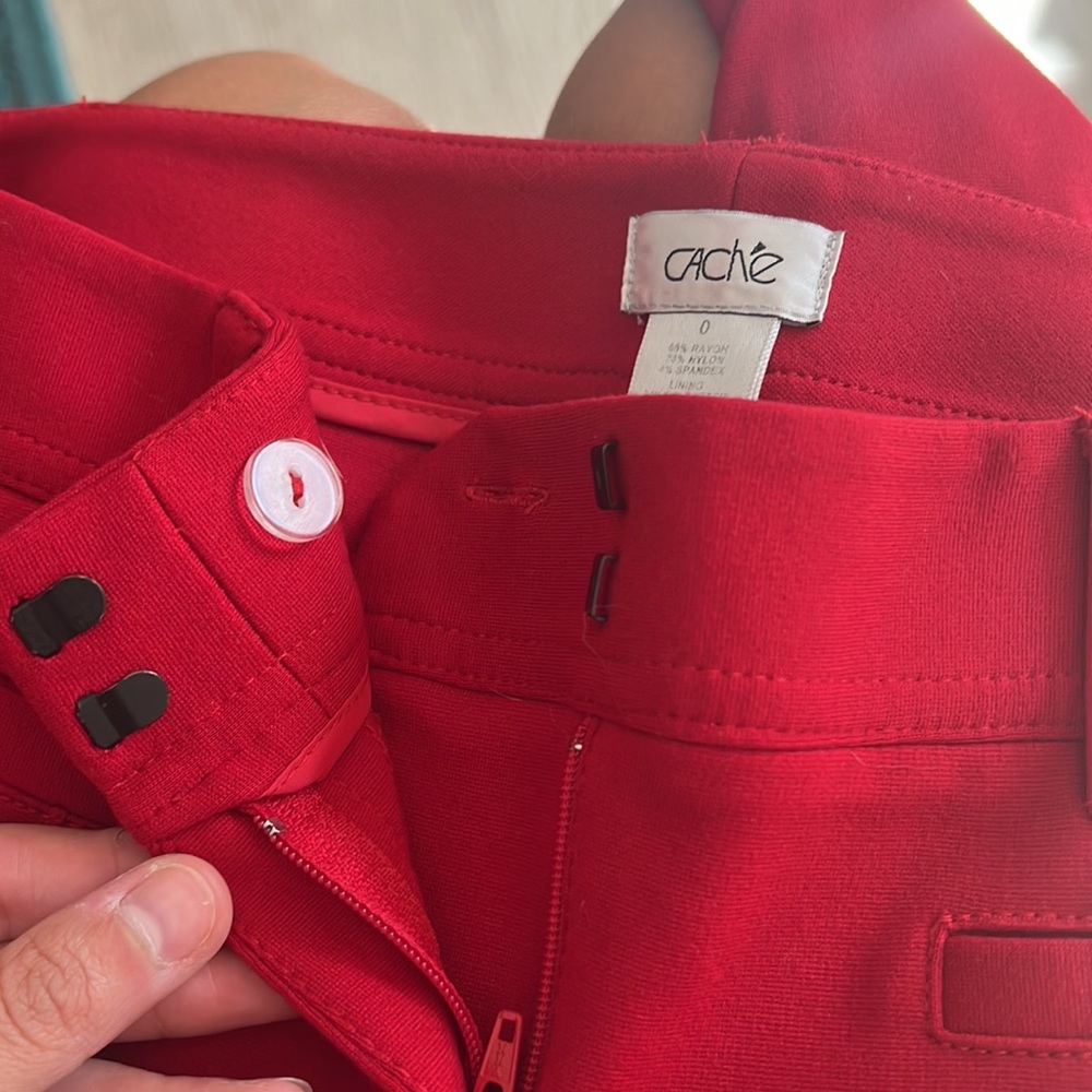 Cache Red Pleated Pants - image 4